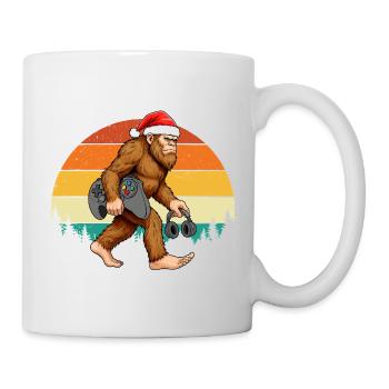 Gamer Bigfoot Weihnachten Videospiele Liebhaber Lustig Xm - Tasse - Weiß - Rechts