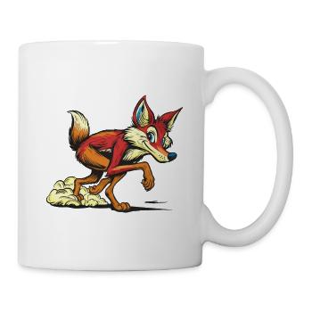 Roter Fuchs Cartoon Sprint - Tasse - Weiß - Rechts