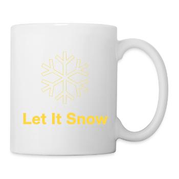 Golden Snowflake - Let It Snow - Mug - white - Right