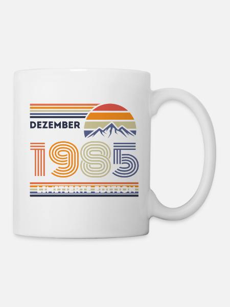 Vintage Anniversaire – Décembre 1985 - Mug blanc - blanc