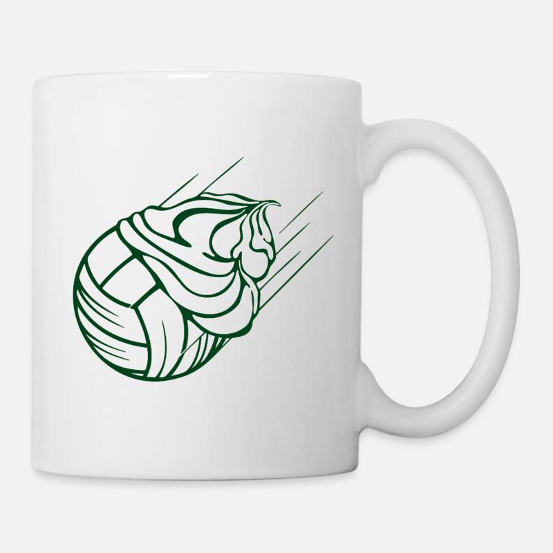 Équipe de volley-ball à la crème fouettée - Mug blanc - blanc
