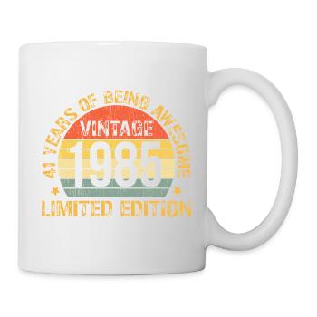 41st Birthday 41 Years Old Man Woman Vintage 1985 - Mug - white - Right