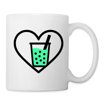 Bubble Tea Heart Boba Drink Sweet Trend - Mug - white - Right