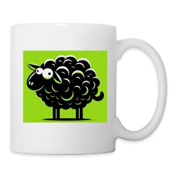 Mouton noir - Mug blanc - blanc - Droite
