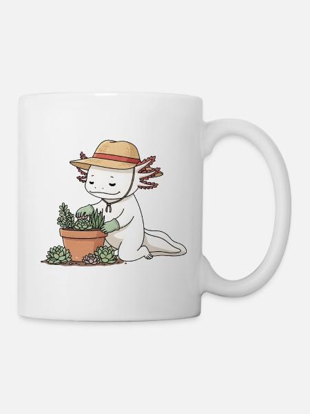 Gärtner Axolotl - Tasse - Weiß