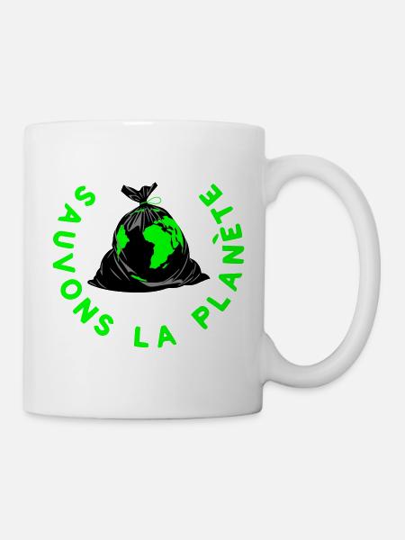 Rette den Planeten - Tasse - Weiß