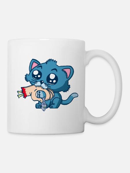 Gourmet-Kätzchen - Tasse - Weiß