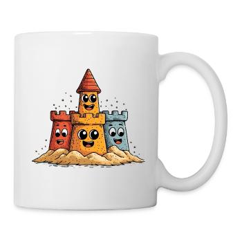 Funny Sand Sculpture Building - Mug - white - Right