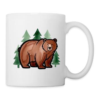 Forest bear in watercolor style - Mug - white - Right