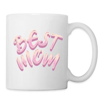 Meilleur lettrage rose de Maman - Mug blanc - blanc - Droite
