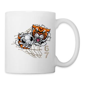 Lustiges Meme 67 Football Six Seven Brainrot Lover - Tasse - Weiß - Rechts