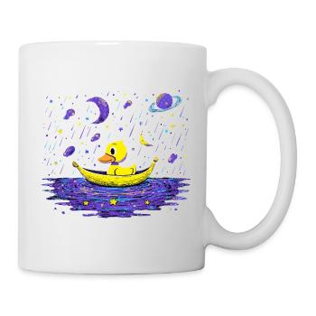 Canard cosmos sur la mer la nuit - Mug blanc - blanc - Droite
