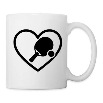 Heart + Ping-Pong – Table Tennis Passion - Mug - white - Right