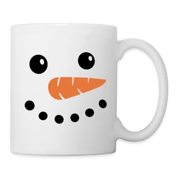 Schneemann-Gesicht - Tasse - Weiß - Rechts