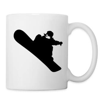 Planche à neige - Mug blanc - blanc - Droite