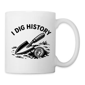 I Dig History : Aventure de détection de métaux - Mug blanc - blanc - Droite