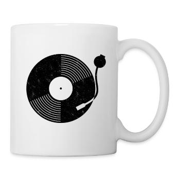 Plattenspieler-Vinyl-Musikplayer - Tasse - Weiß - Rechts
