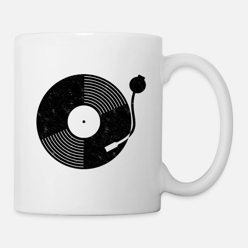 Lecteur vinyle vinyle à platine - Mug blanc - blanc