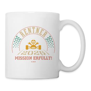 Retraités 2026 – Mission accomplie (Retraite / 4C) - Mug blanc - blanc - Droite