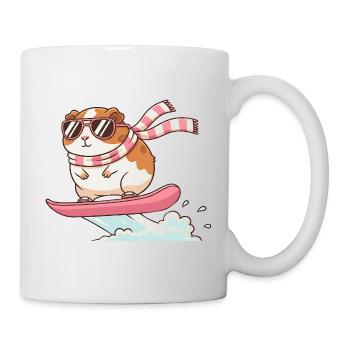 Cool Surf Guinea Pig With Sunglasses - Mug - white - Right