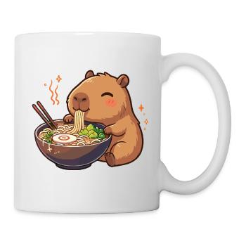 Capybara mit Nudeln Ramen kawaii Capybara - Tasse - Weiß - Rechts