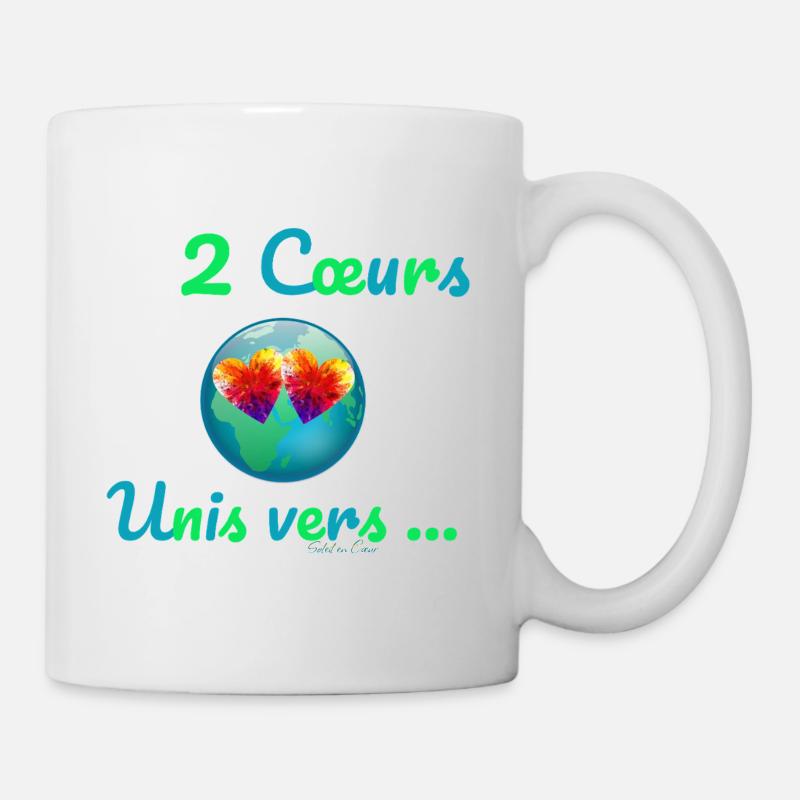 2 Cœurs Unis vers… - Mug blanc - blanc