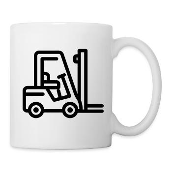 Gabelstapler - Tasse - Weiß - Rechts