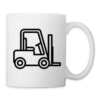 Chariot élévateur - Mug blanc - blanc - Droite