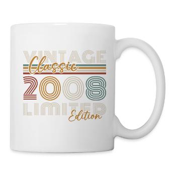 2008 Vintage Retro Geburtstagsgeschenk - Tasse - Weiß - Rechts