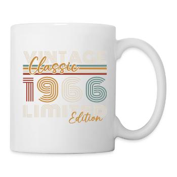 1966 Vintage Retro Geburtstagsgeschenk - Tasse - Weiß - Rechts
