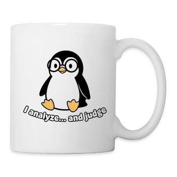 Penguin Thinker with Glasses - Mug - white - Right