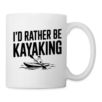 Ich würde lieber Kajak fahren - Tasse - Weiß - Rechts