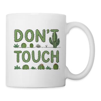 Do Not Touch — Green Cactus - Mug - white - Right