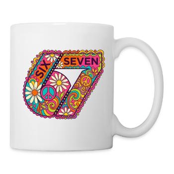 Psychedelische Sieben Blüten - Tasse - Weiß - Rechts