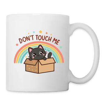 Shy Cat in Rainbow Box - Mug - white - Right