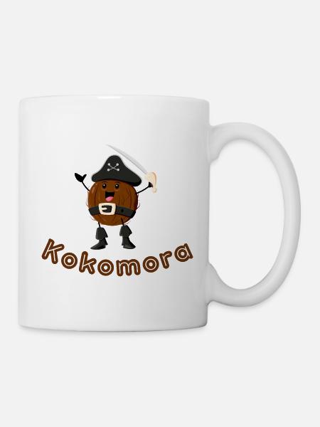Kokospirat mit Piratenhut - Tasse - Weiß