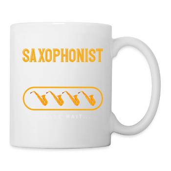 Saxophonist Skills Loading Funny Saxophone - Mug - white - Right