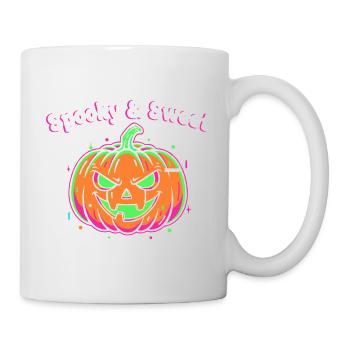 Spooky & Sweet Neon Kürbis - Tasse - Weiß - Rechts