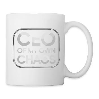  CEO OF MY OWN CHAOS Spruch für Stress im Alltag - Tasse - Weiß - Rechts