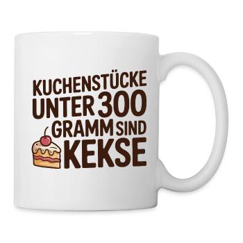 Pieces of cake under 300 grams cookies are funnier - Mug - white - Right