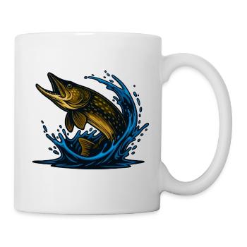Brochet du Nord | Édition personnalisable - Mug blanc - blanc - Droite