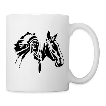 Indianern  - Tasse - Weiß - Rechts