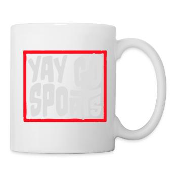 Yay Go Sports Sarkastisch Lustig Anti Sport Humor - Tasse - Weiß - Rechts