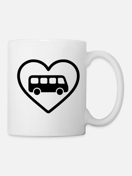 Heart Busfahrer - Tasse - Weiß