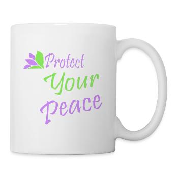 Protect Your Peace Mental Health Mindfulness - Mug - white - Right