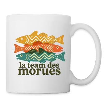 Trikolores geometrisches Kabeljau - Tasse - Weiß - Rechts