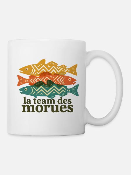 Trikolores geometrisches Kabeljau - Tasse - Weiß