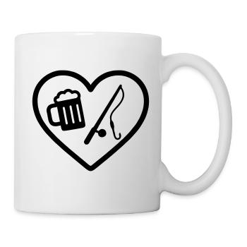 Heart Peach Beer - Tasse - Weiß - Rechts