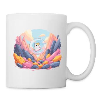 Cat ball in the colored canyon - Mug - white - Right