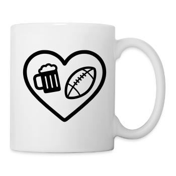 Bière Heart Rugby - Mug blanc - blanc - Droite